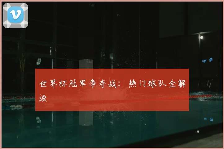 世界杯冠军争夺战：热门球队全解读